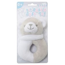 RT21-G: Grey Bear Rattle Toy